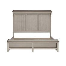 Ivy Hollow California King Mantle Storage Bed - Weathered Linen & Taupe Tops
