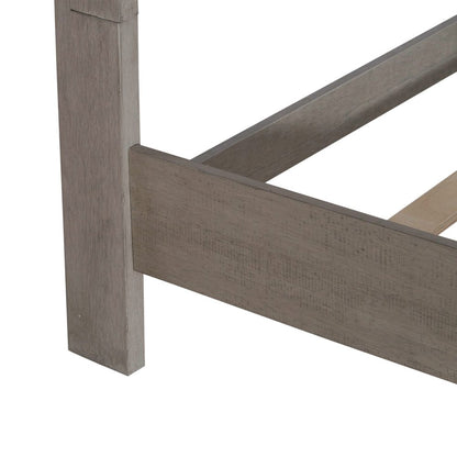 Ivy Hollow California King Mantle Storage Bed - Weathered Linen & Taupe Tops