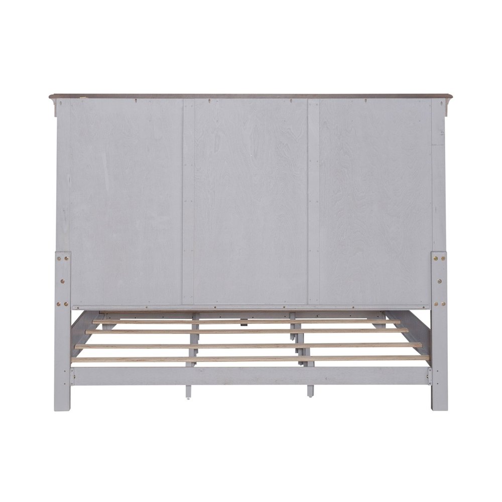 Ivy Hollow California King Storage Bed - Weathered Linen & Taupe Tops