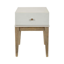 Berkley Square Leg End Table - Linen & Khaki Wood Accents