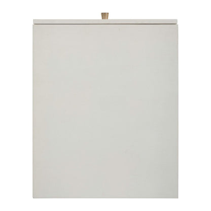 Berkley Square Leg End Table - Linen & Khaki Wood Accents