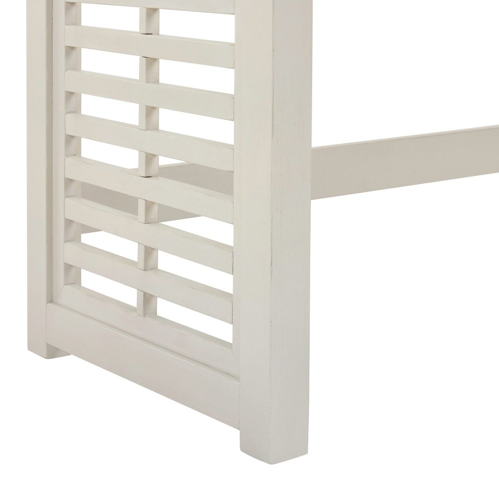 Berkley Sofa Bar Console Table, USB Charging Station - Linen & Khaki Wood