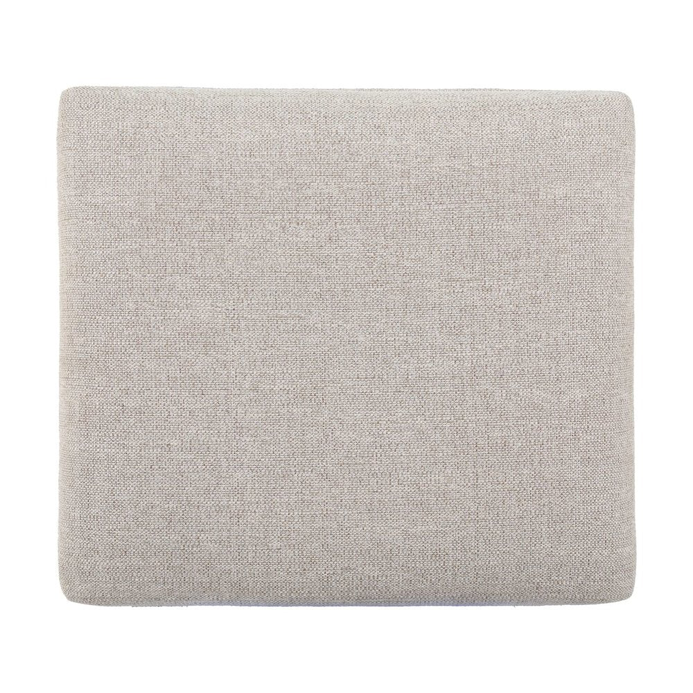 Berkley Square Upholstered Console Stool - Linen & Khaki Wood Frame