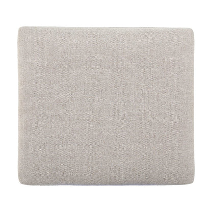 Berkley Square Upholstered Console Stool - Linen & Khaki Wood Frame
