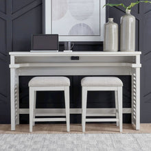 Berkley Alt 3 Piece Console Set - Bar Table, 2 Stools, Linen & Khaki