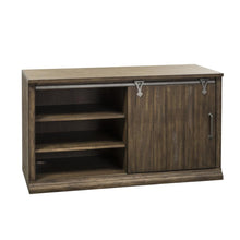 Stone Brook Computer Credenza in Rustic Saddle