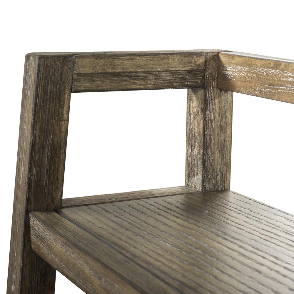 Stone Brook Leaning Bookcase in Rustic Saddle