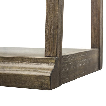 Stone Brook Leaning Bookcase in Rustic Saddle