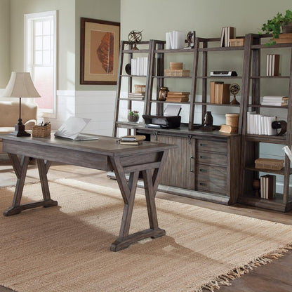 Stone Brook Complete 3 Piece Desk in Rustic Saddle