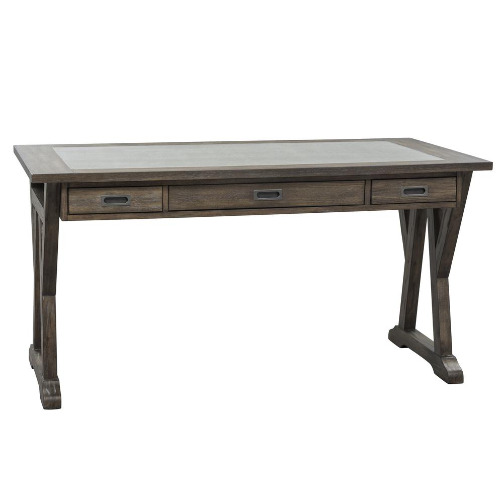 Stone Brook Complete 3 Piece Desk in Rustic Saddle