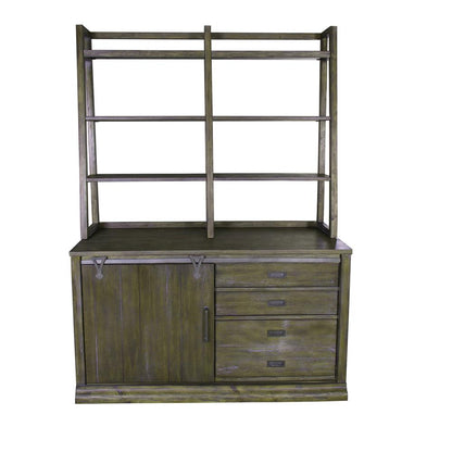 Stone Brook Complete 3 Piece Desk in Rustic Saddle