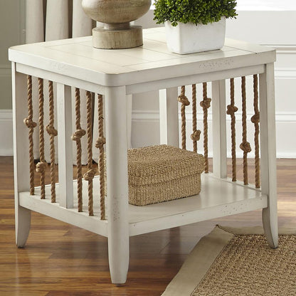 Dockside End Table in White