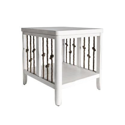 Dockside End Table in White