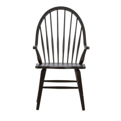 Hearthstone Ridge Windsor Back Arm Chair - Black in Tobacco