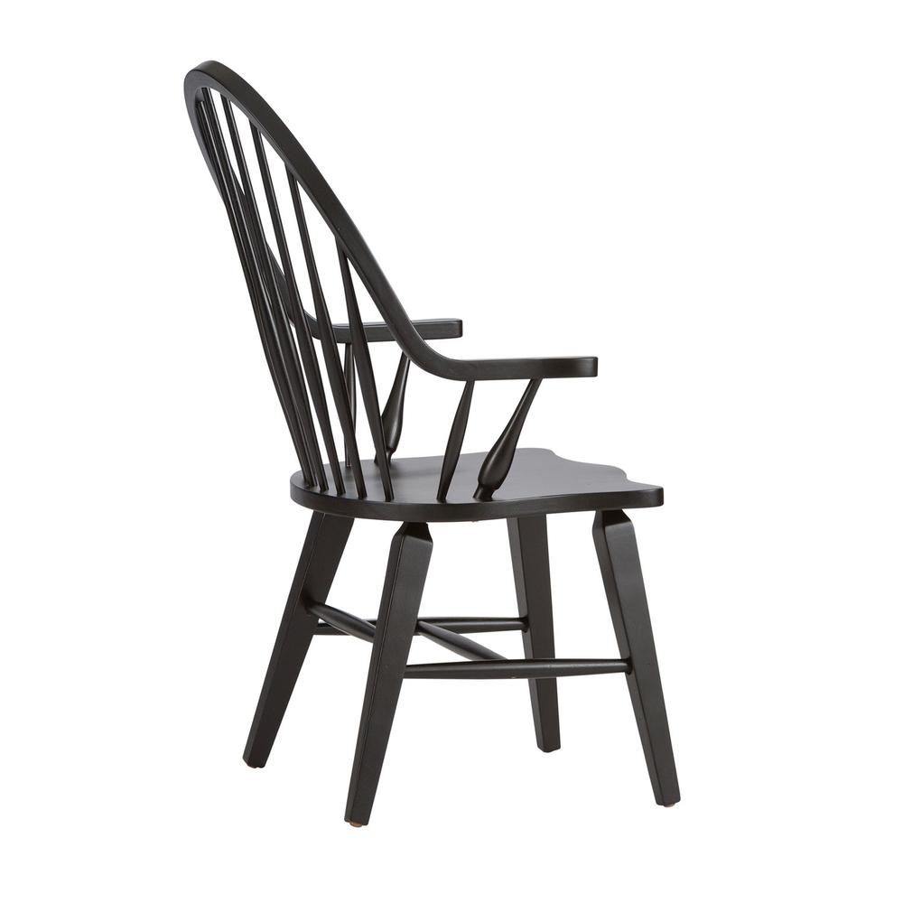 Hearthstone Ridge Windsor Back Arm Chair - Black in Tobacco