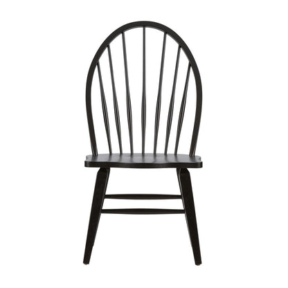 Hearthstone Ridge Windsor Back Side Chair - Black in Tobacco