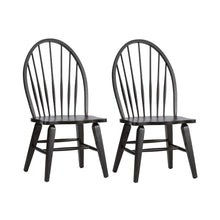 Hearthstone Ridge Windsor Back Side Chair - Black-Set of 2 in Tobacco