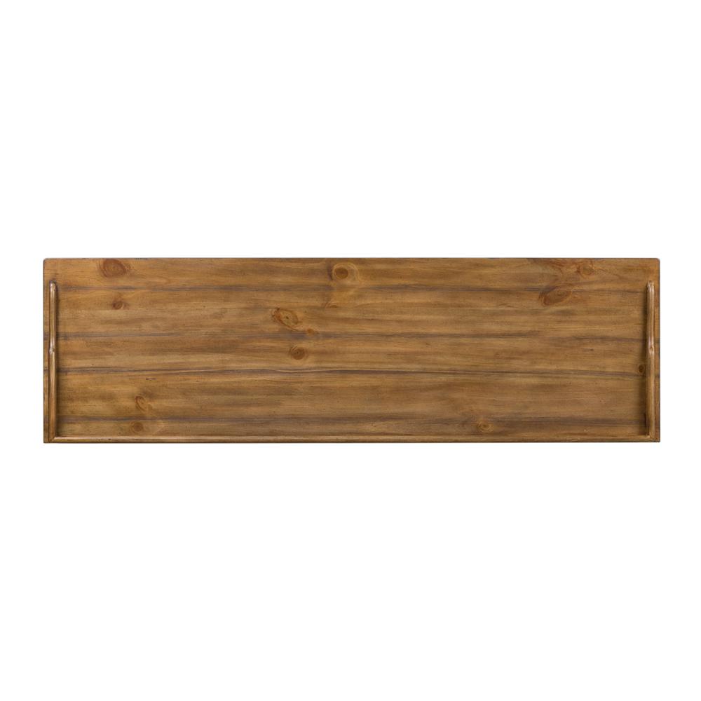 Morgan Creek Storage Hall Bench in Antique White w/ Wirebrushed Tobacco Accents