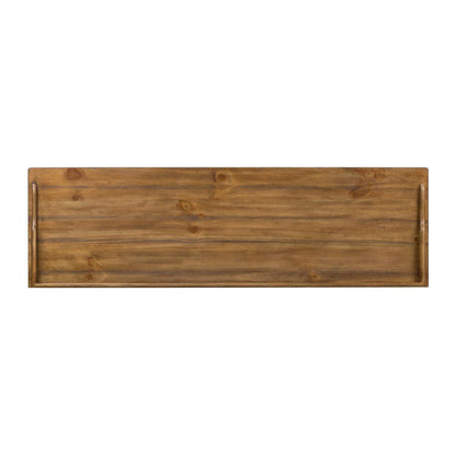 Morgan Creek Storage Hall Bench in Antique White w/ Wirebrushed Tobacco Accents