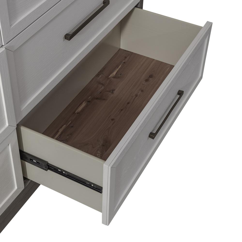 Palmetto Heights 6 Drawer Dresser in Shell White and Driftwood Finish