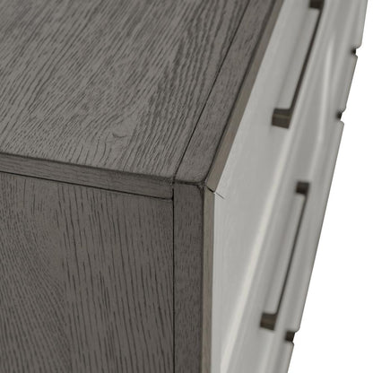 Palmetto Heights 6 Drawer Dresser in Shell White and Driftwood Finish