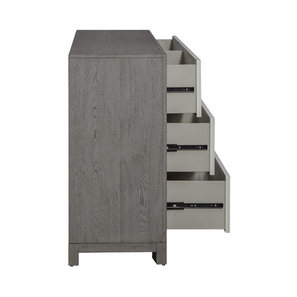 Palmetto Heights 6 Drawer Dresser in Shell White and Driftwood Finish