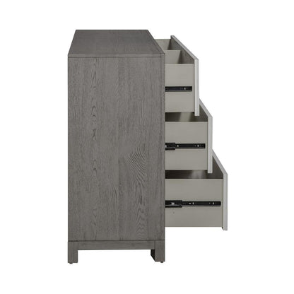 Palmetto Heights 6 Drawer Dresser in Shell White and Driftwood Finish