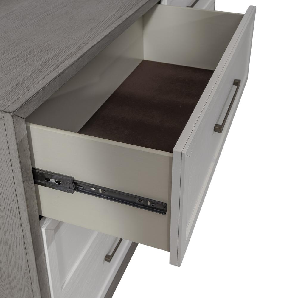 Palmetto Heights 6 Drawer Dresser in Shell White and Driftwood Finish