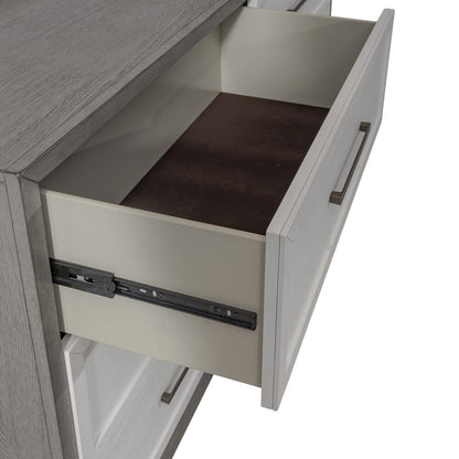 Palmetto Heights 6 Drawer Dresser in Shell White and Driftwood Finish