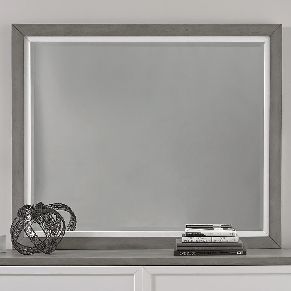 Liberty Furniture Palmetto Heights Landscape Mirror in Two-Tone Finish