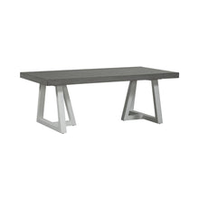 Rectangular Cocktail Table Contemporary White in Two-Tone Shell White