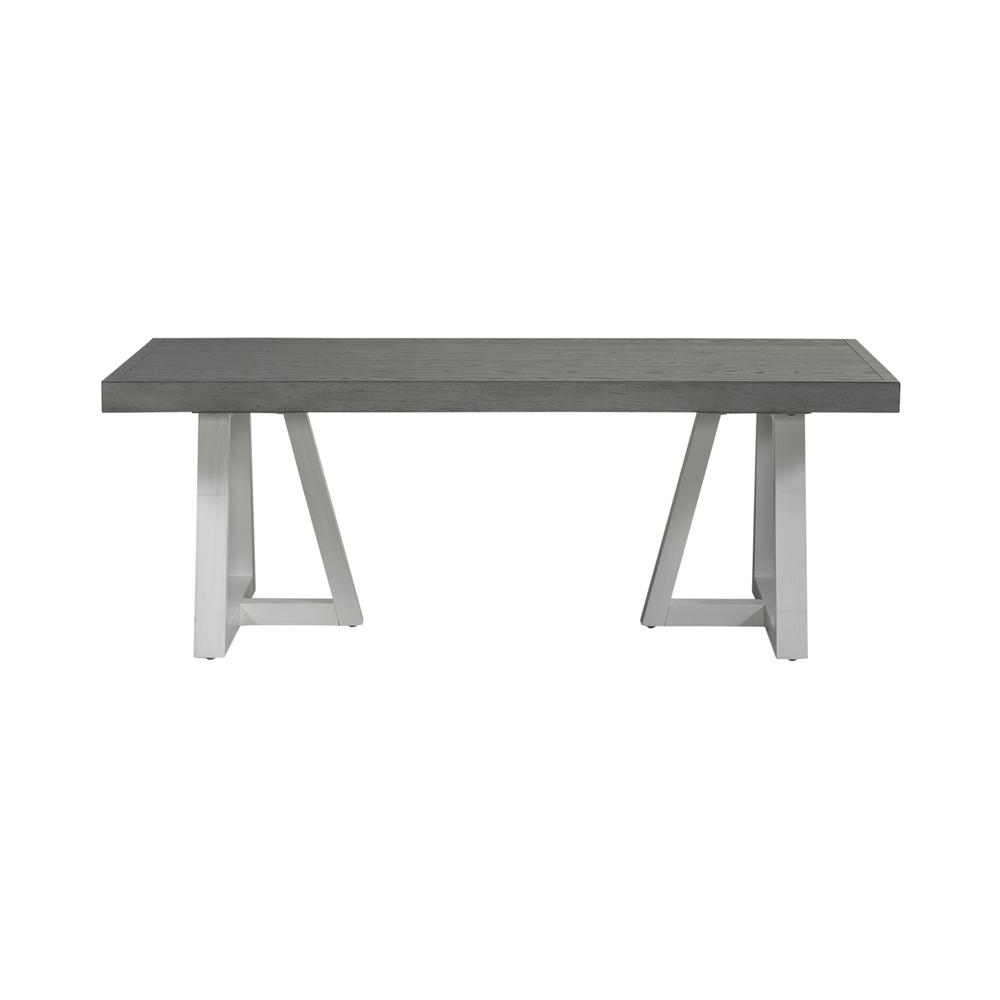 Rectangular Cocktail Table Contemporary White in Two-Tone Shell White