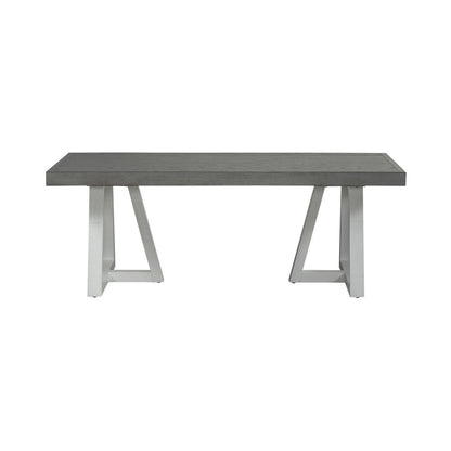 Rectangular Cocktail Table Contemporary White in Two-Tone Shell White