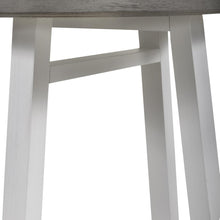 Round End Table Contemporary White in Two-Tone Shell White