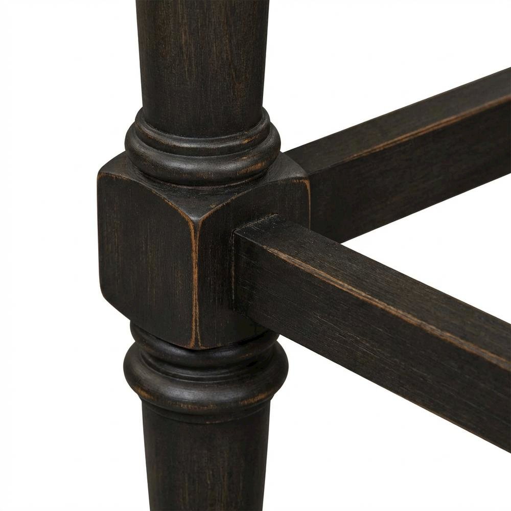 Vintage-Style Chalkboard Office Desk With Rubberwood And Oak Veneer Finish