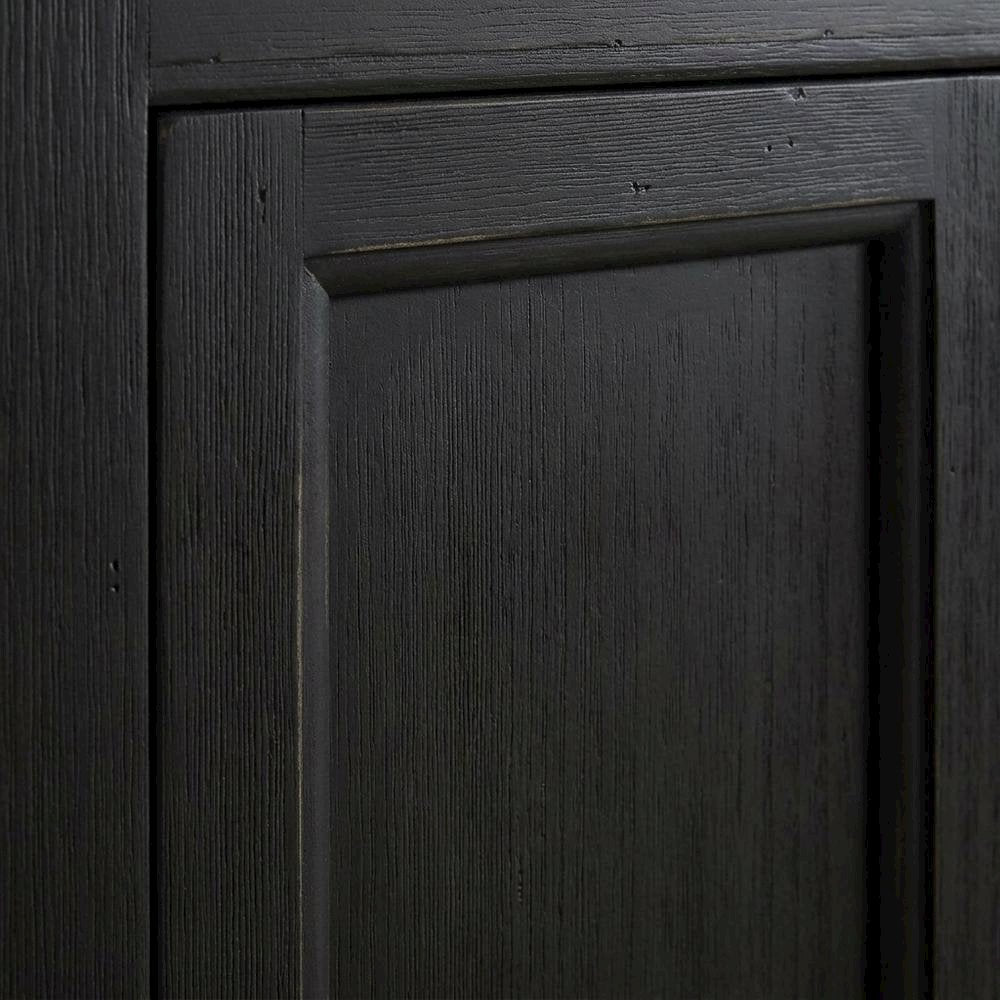Farmhouse Hall Buffet Cabinet with Storage, Solid and Manufactured Wood, Brown