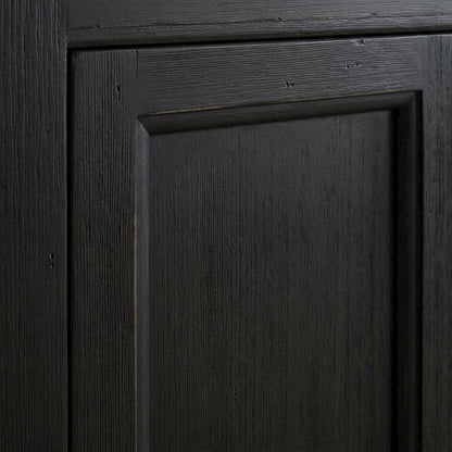 Farmhouse Hall Buffet Cabinet with Storage, Solid and Manufactured Wood, Brown