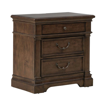 Bedroom Set - King Poster Bed, Dresser & Mirror, Charging Nightstand