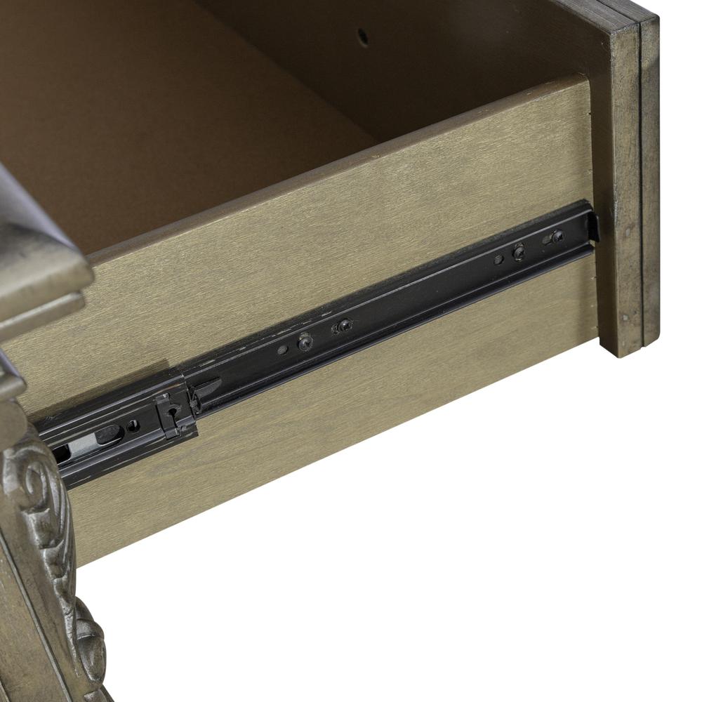 5 Drawer Chest Traditional Brown in Chestnut Finish w/ Dusty Wax