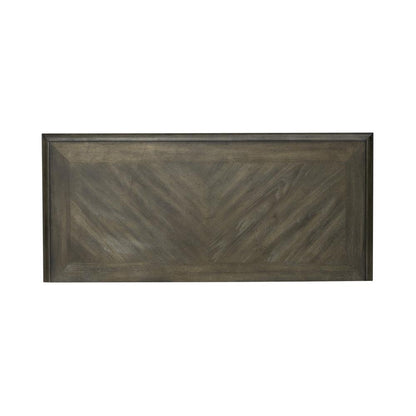 5 Drawer Chest Traditional Brown in Chestnut Finish w/ Dusty Wax