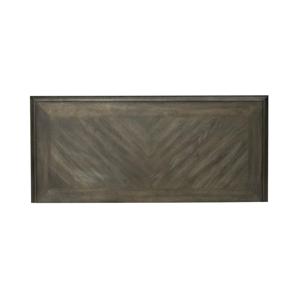5 Drawer Chest Traditional Brown in Chestnut Finish w/ Dusty Wax