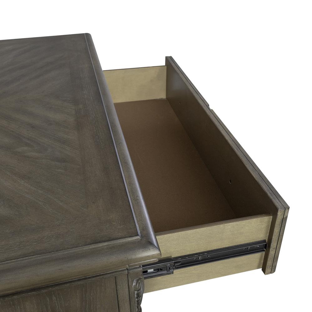 5 Drawer Chest Traditional Brown in Chestnut Finish w/ Dusty Wax