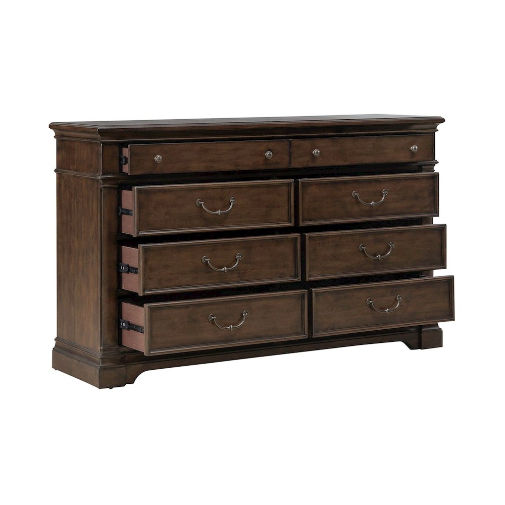 Arden Road 8 Drawer Bedroom Dresser  - Satin Cherry