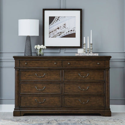 Arden Road 8 Drawer Bedroom Dresser  - Satin Cherry