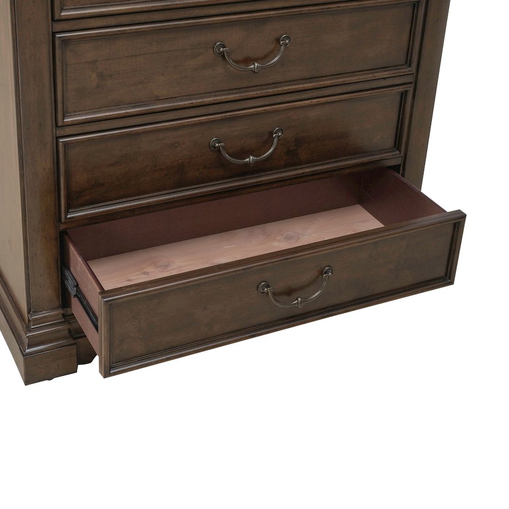 Arden Road 6 Drawer Chest for Bedroom  - Satin Cherry