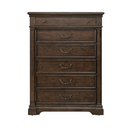 Arden Road 6 Drawer Chest for Bedroom  - Satin Cherry