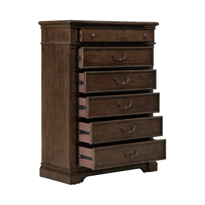 Arden Road 6 Drawer Chest for Bedroom  - Satin Cherry
