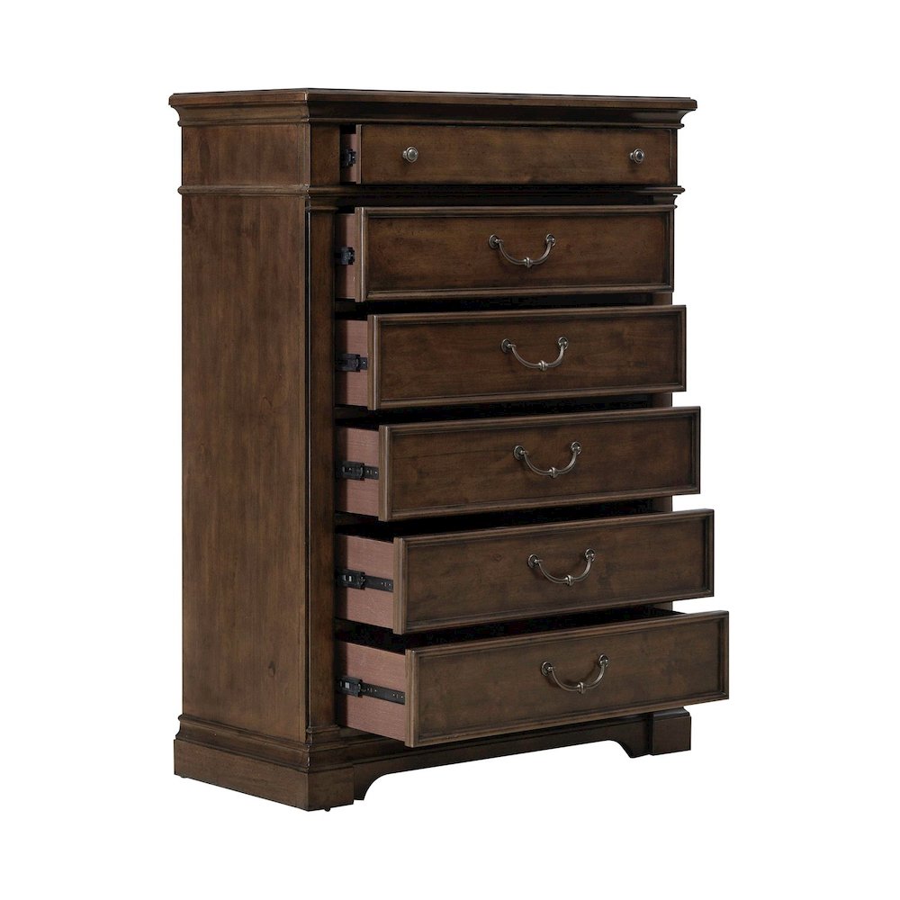 Arden Road 6 Drawer Chest for Bedroom  - Satin Cherry
