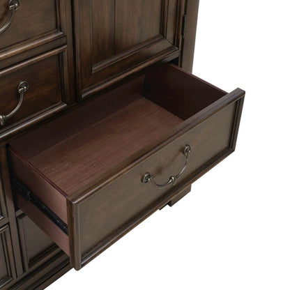 Arden Road 2 Door 10 Drawer Chest for Bedroom - Satin Cherry