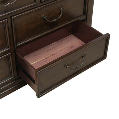 Arden Road 2 Door 10 Drawer Chest for Bedroom - Satin Cherry